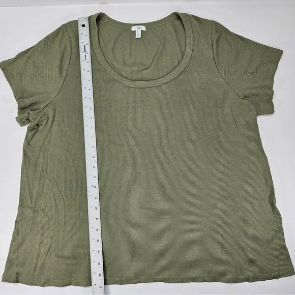 Dip T-Shirt Women's Size 3X Pale Green Solid Basic Casual Top New Without Tags‎ - Picture 9 of 9